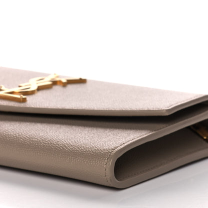 Saint Laurent Grain De Poudre Monogram Uptown Chain Wallet Dark Beige 11 of 13
