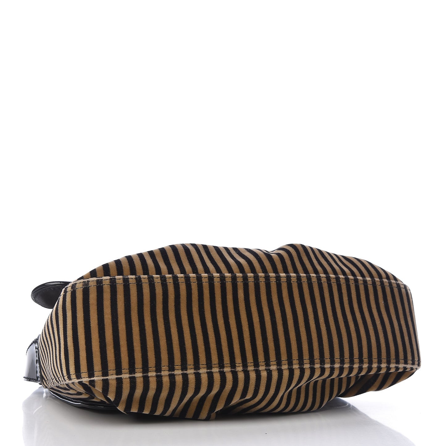 Velvet Calf Hair Leopard Print B Bis Flap Shoulder Bag Tobacco