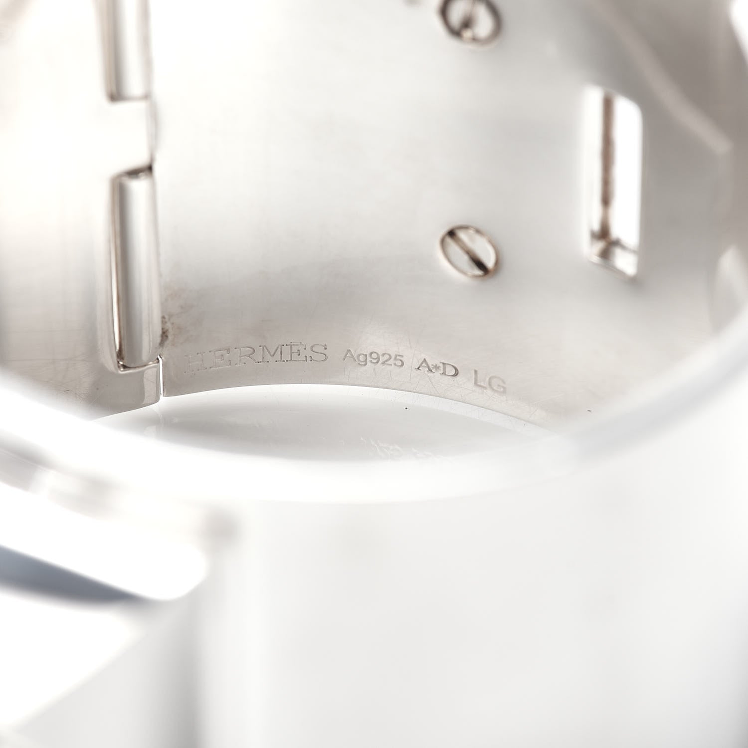 Hermes Sterling Silver Collier De Chien Bracelet LG 4 of 4