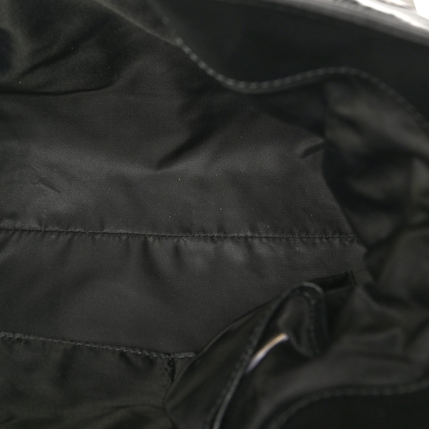 Nylon Beat Check Studded Hobo Black