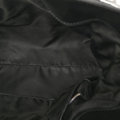 Burberry Nylon Beat Check Studded Hobo Black 5 of 9