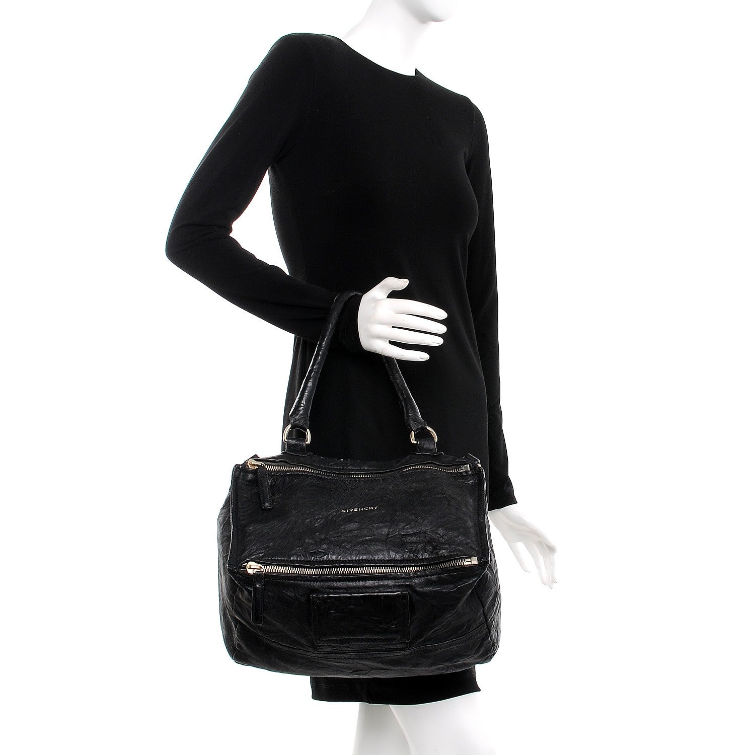 Givenchy Tumbled Sheepskin Large Pandora Bag Black 2 of 11