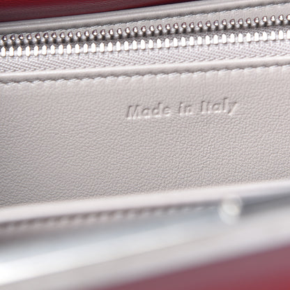 Celine Patina Box Calfskin Medium Clasp Shoulder Bag Pop Red 7 of 10