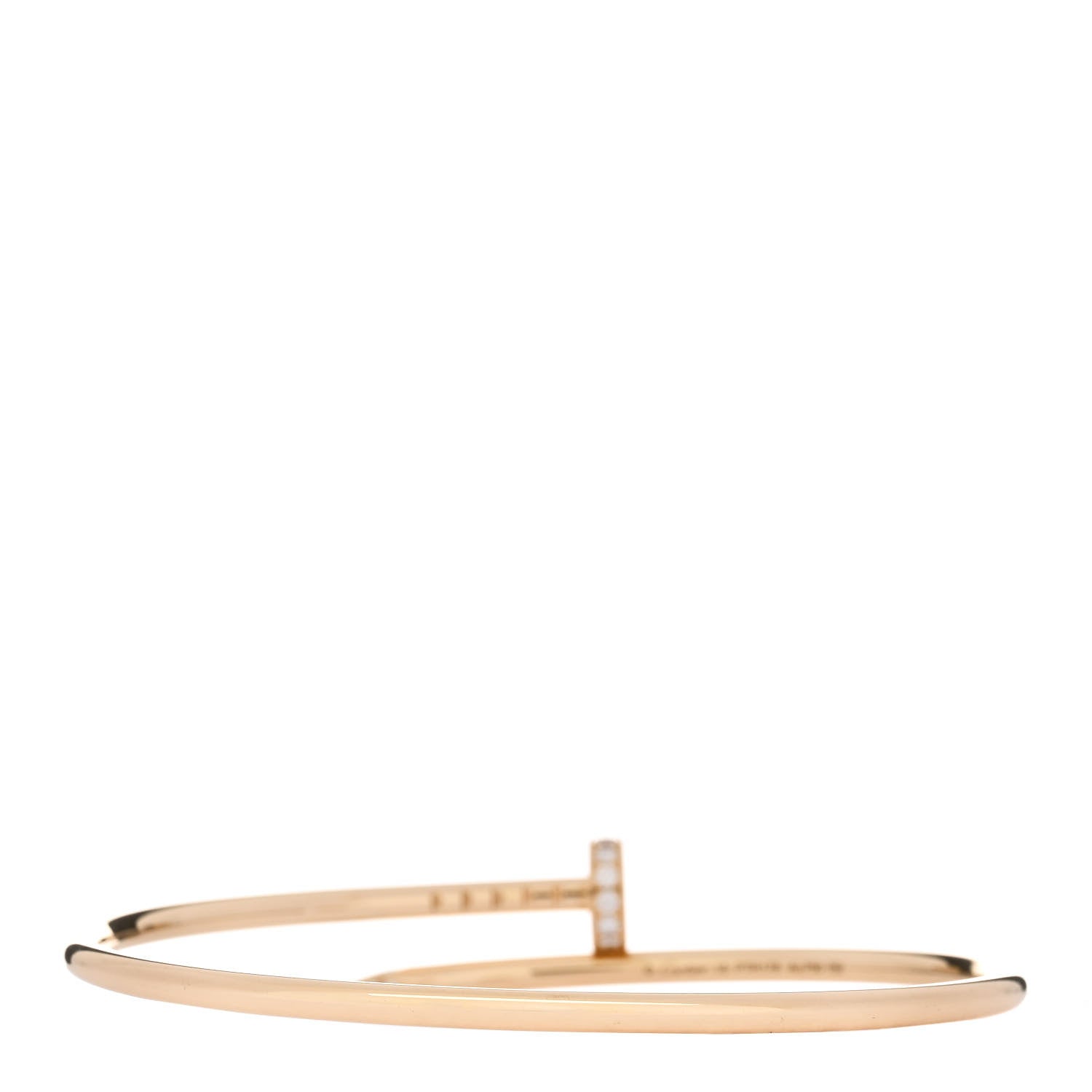 Cartier 18K Yellow Gold Diamond Small Juste Un Clou Bracelet 16 2 of 4