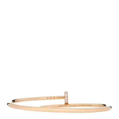 Cartier 18K Yellow Gold Diamond Small Juste Un Clou Bracelet 16 2 of 4