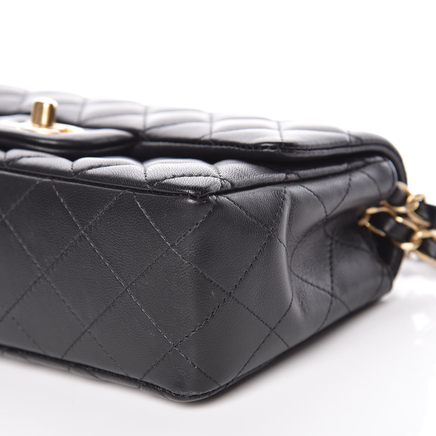 Chanel Lambskin Quilted Mini Rectangular Flap Black 6 of 10