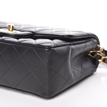 Chanel Lambskin Quilted Mini Rectangular Flap Black 6 of 10