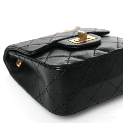 Chanel Aged Calfskin Quilted 2.55 Reissue Mini North South Flap Black 8 of 9