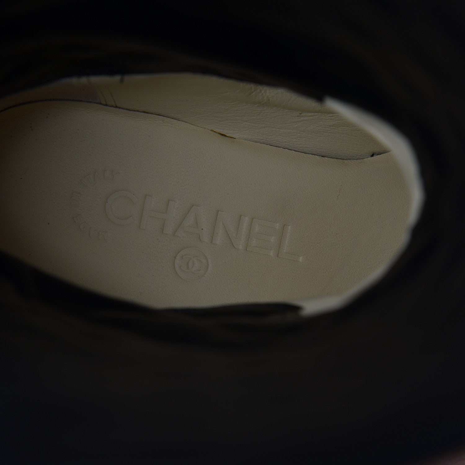 Chanel Oily Calfskin Quilted High Boots 37.5 Black 6 of 18