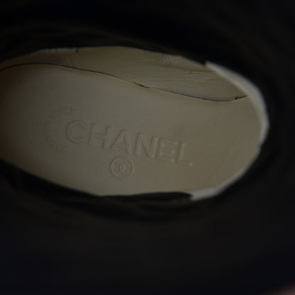 Chanel Oily Calfskin Quilted High Boots 37.5 Black 6 of 18