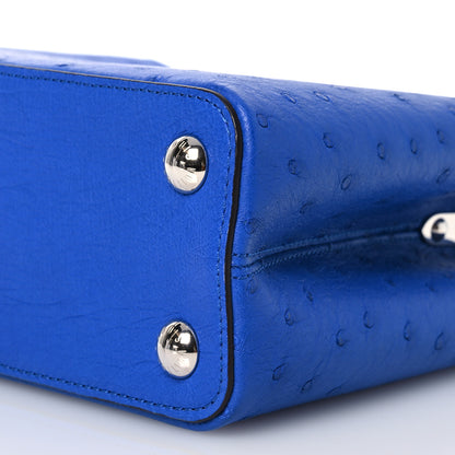 Louis Vuitton Ostrich Capucines BB Saphir 9 of 14