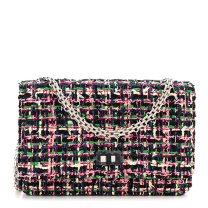 Chanel Tweed Quilted Reissue Wallet On Chain WOC Pink Multicolor 1 of 12