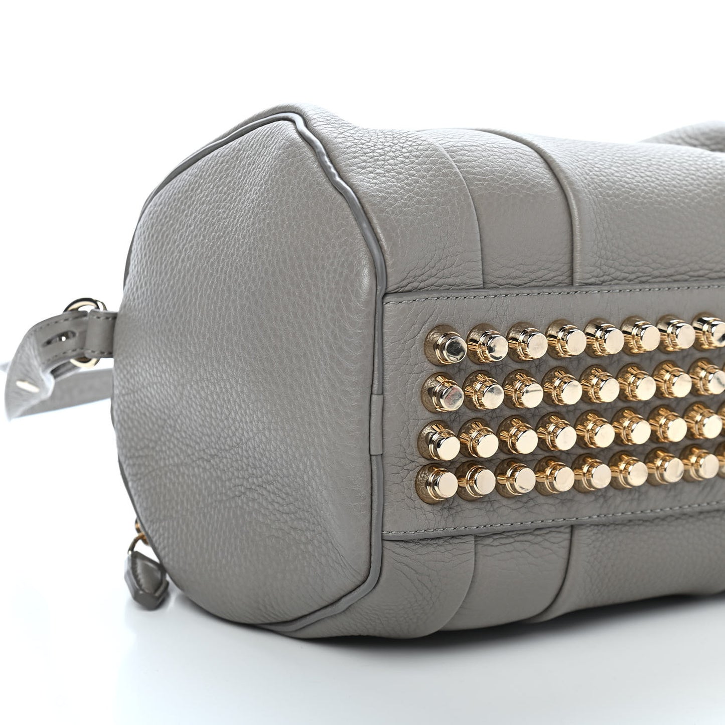 Pebbled Lambskin Rockie Gray Pale Gold Hardware