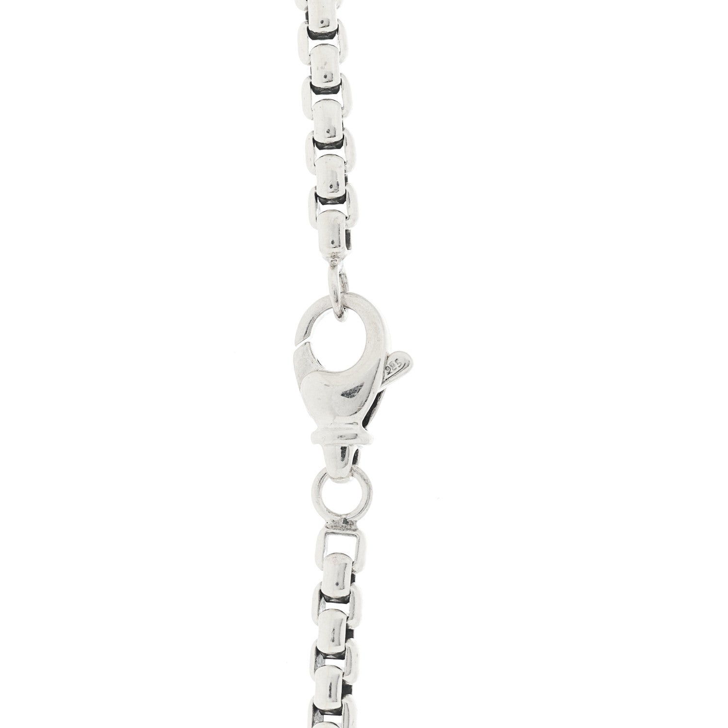 David Yurman Sterling Silver Diamond Large Albion Pave Pendant Necklace 4 of 6