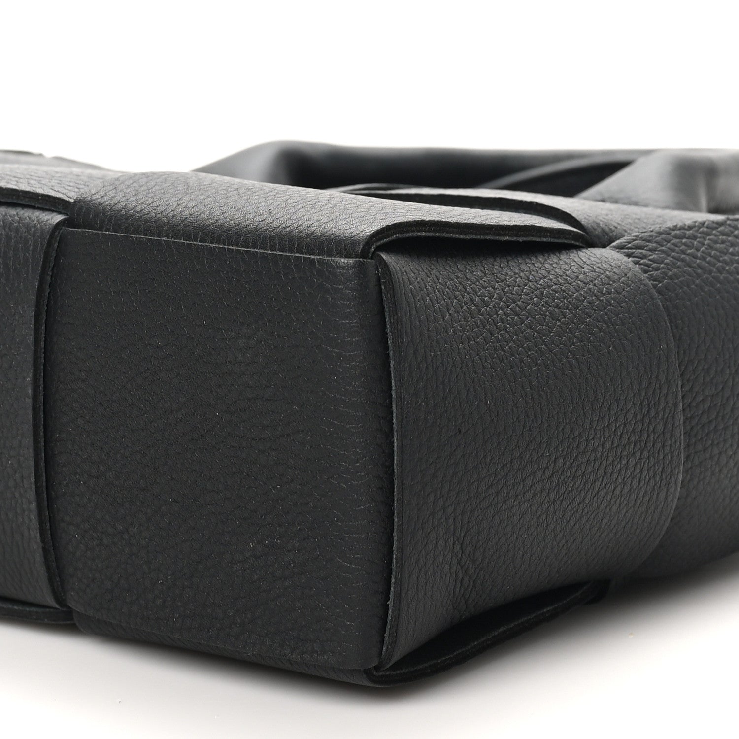 Bottega Veneta Grained Calfskin Maxi Intrecciato Mini Arco Tote Black 10 of 10
