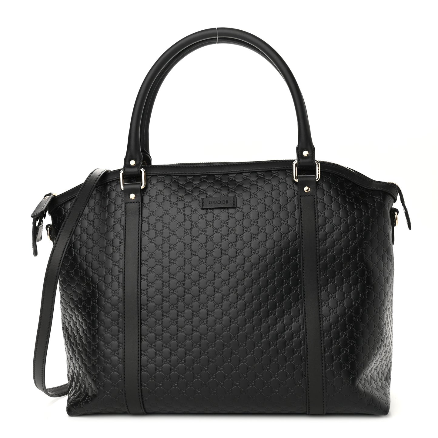 Soft Microguccissima Large Dome Satchel Black