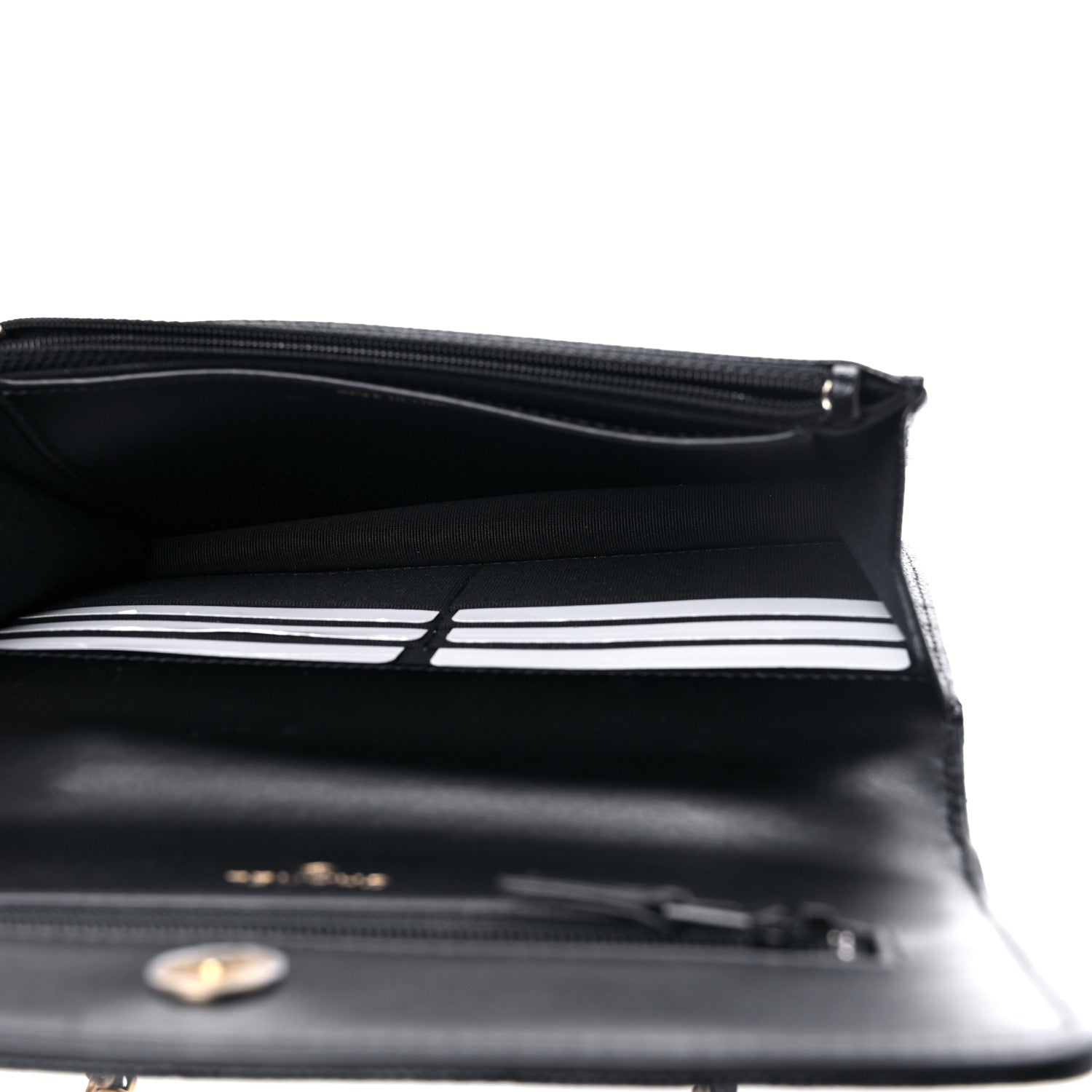 Chanel Shiny Caviar Quilted Pick Me Up Wallet On Chain WOC Black 5 of 11