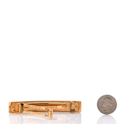 Chanel Metal Logo Hair Clip Barrette Gold 2 of 5