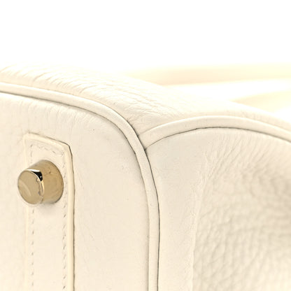 Hermes Taurillon Clemence Birkin 30 White 12 of 12