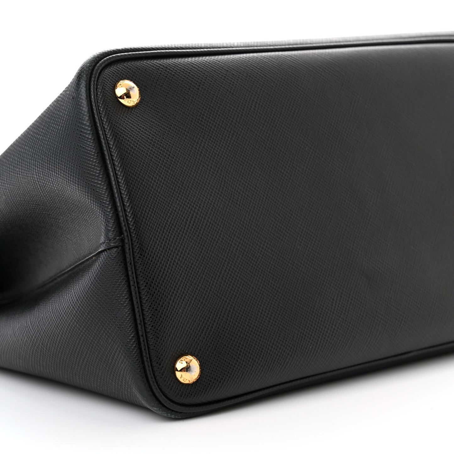 Saffiano Cuir Large Double Bag Black Mughetto