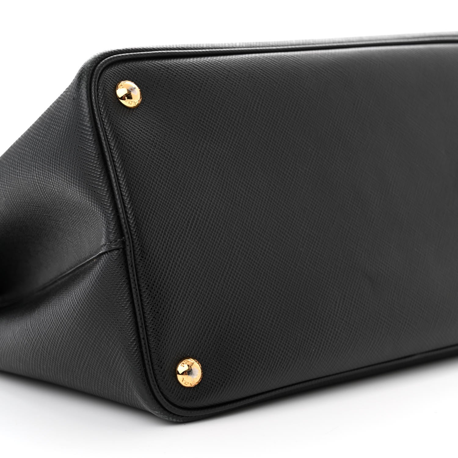 Prada Saffiano Cuir Large Double Bag Black Mughetto 8 of 13