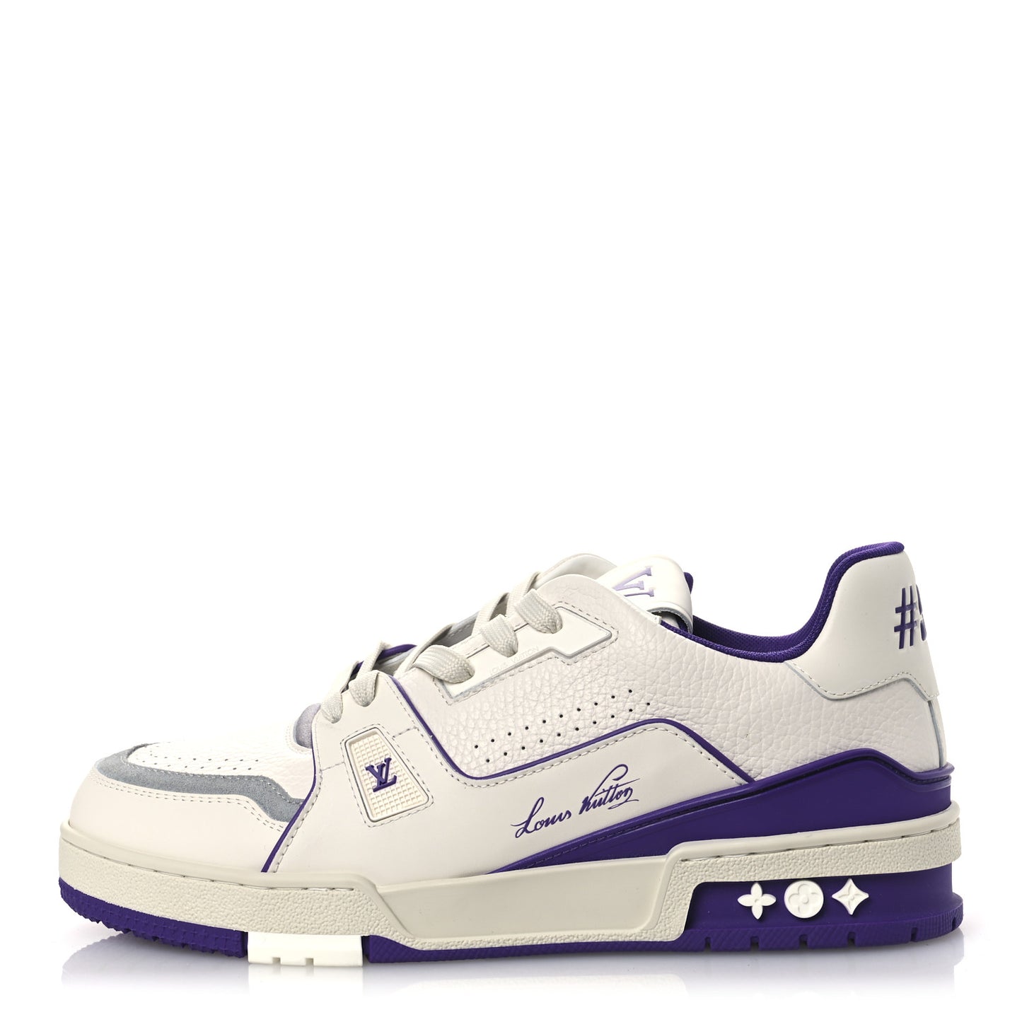 Calfskin LV Trainer Sneakers 9 Purple
