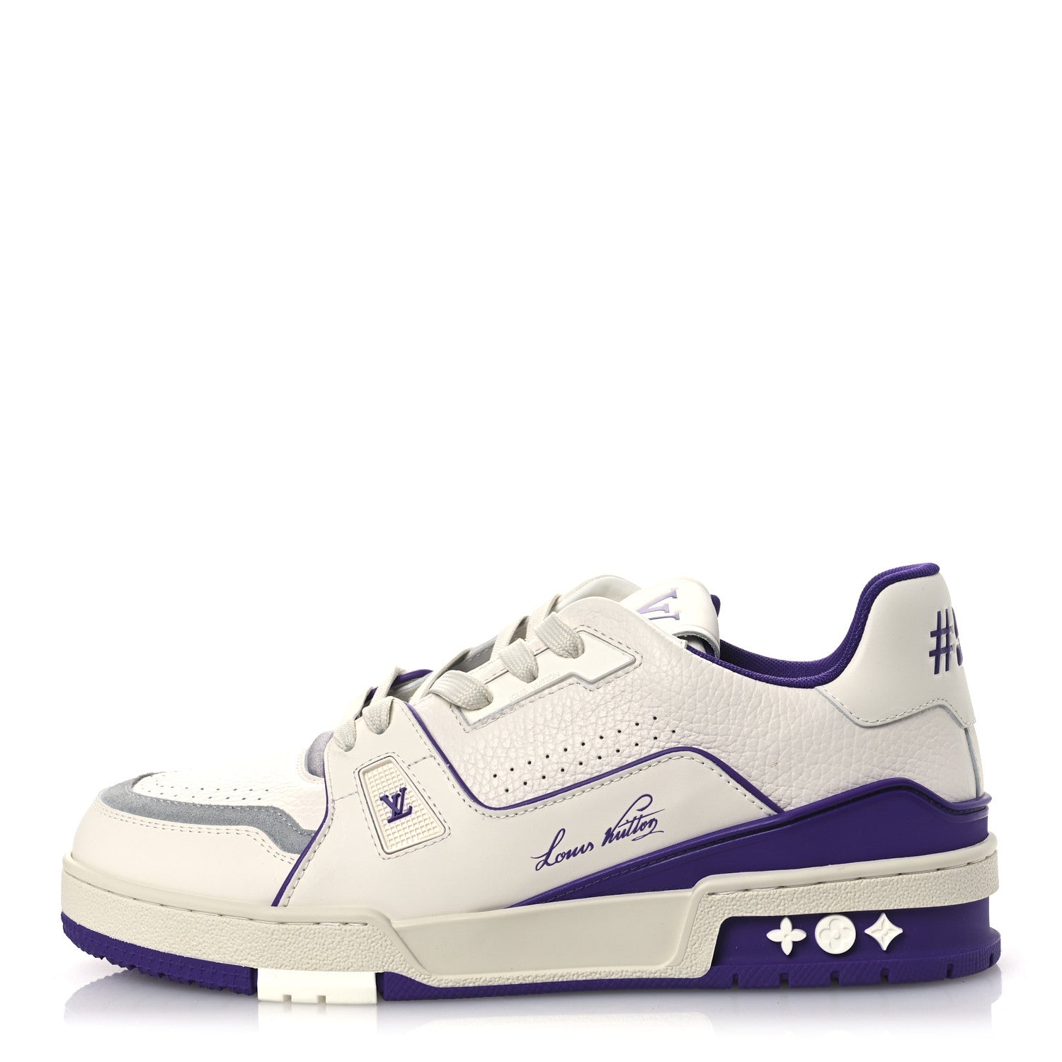 Louis Vuitton Calfskin LV Trainer Sneakers 9 Purple 1 of 12
