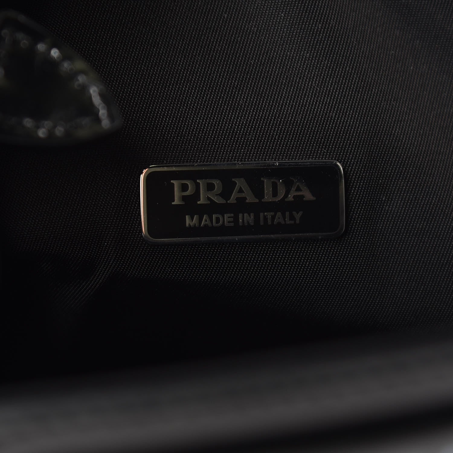 Prada Calfskin Tessuto Nylon Ouverture Bucket Bag Black 6 of 8