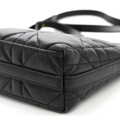 Christian Dior Calfskin Macrocannage Miss Caro Diorling Mini Bag with Chain Black 8 of 10