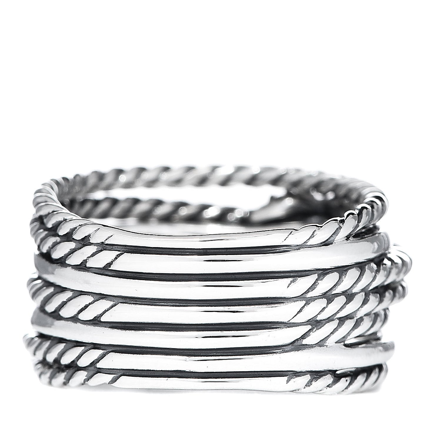 Sterling Silver Diamond Double X Crossover Ring 53 6.25