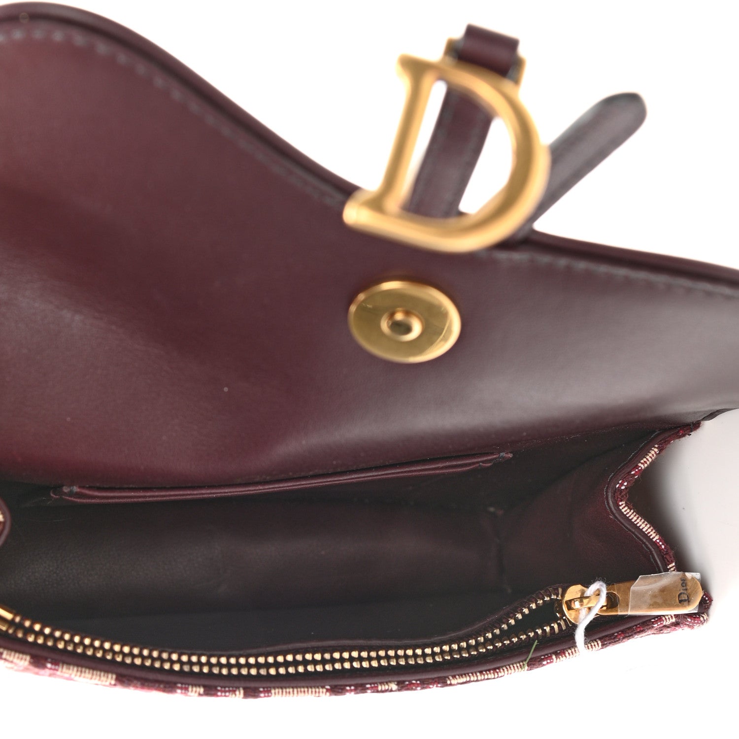Christian Dior Oblique Saddle Belt Bag Bordeaux 5 of 10