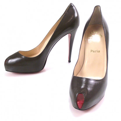 Christian Louboutin Kid Open Clic 120 Pumps 41 Dark Brown 1 of 7