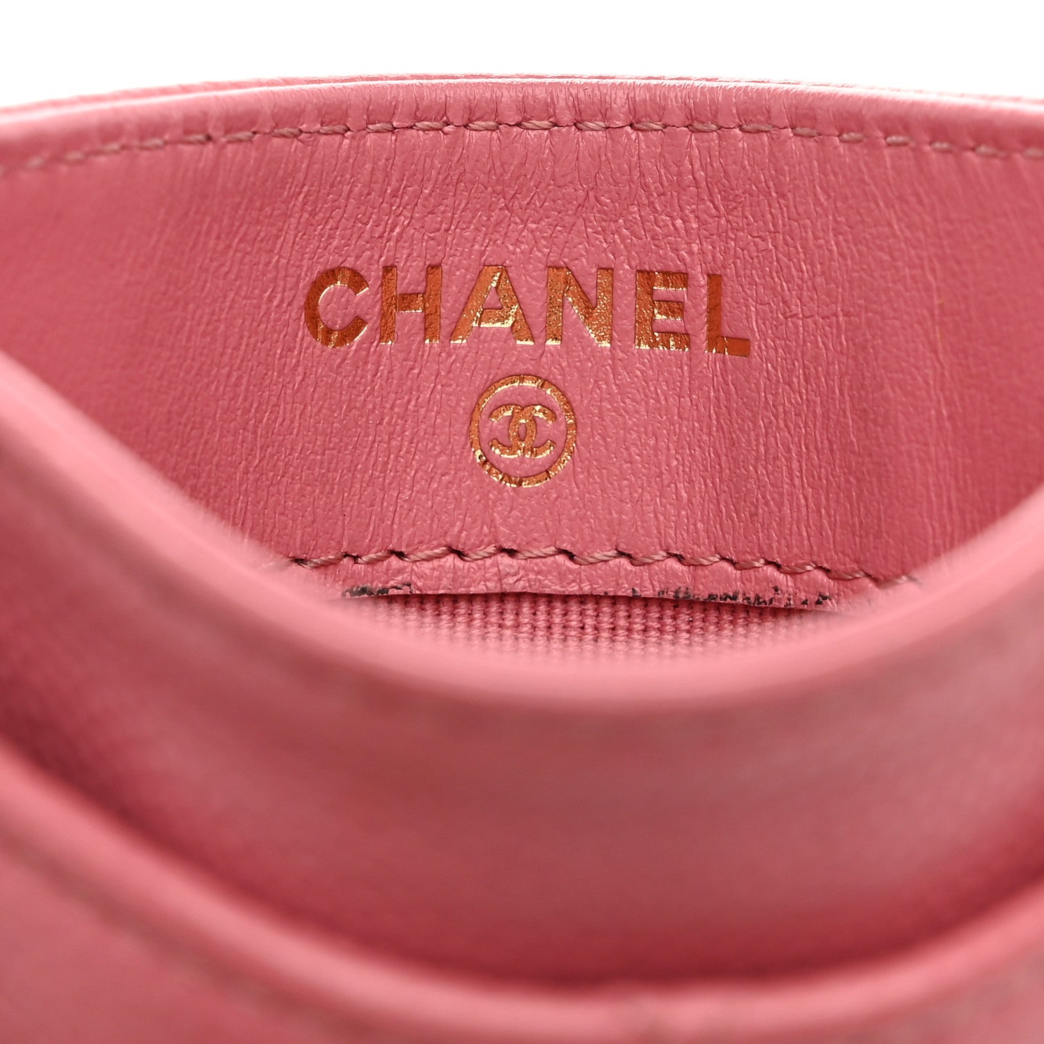 Chanel Caviar Quilted Card Holder Pink 6 of 13