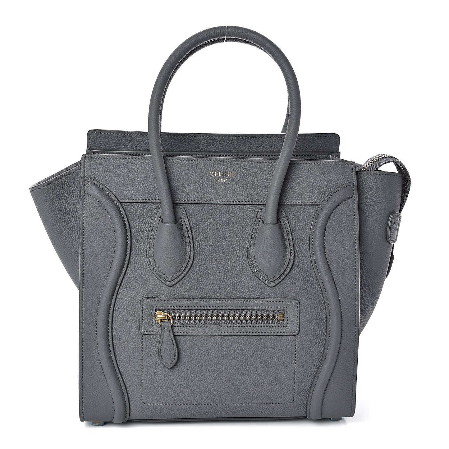 Baby Drummed Calfskin Micro Luggage Kohl