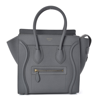 Celine Baby Drummed Calfskin Micro Luggage Kohl 1 of 10