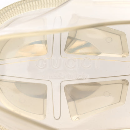 Gucci Shiny Rubber Double G Buckle Strap Sandals 40 Transparent 8 of 9