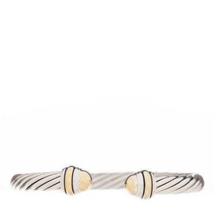David Yurman Sterling Silver 14K Yellow Gold 7mm Cable Classics Bracelet 1 of 3