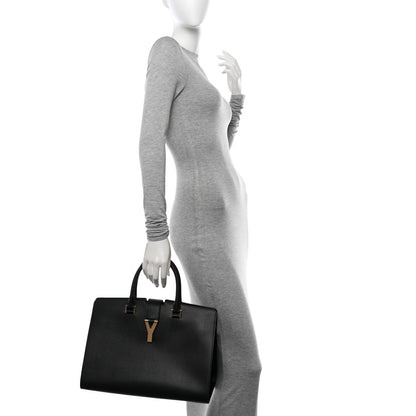 Saint Laurent Textured Calfskin Medium Classic Y Cabas Black 2 of 12