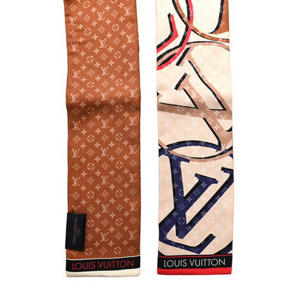Louis Vuitton Silk Monogram Planet LV Bandeau Beige 2 of 3