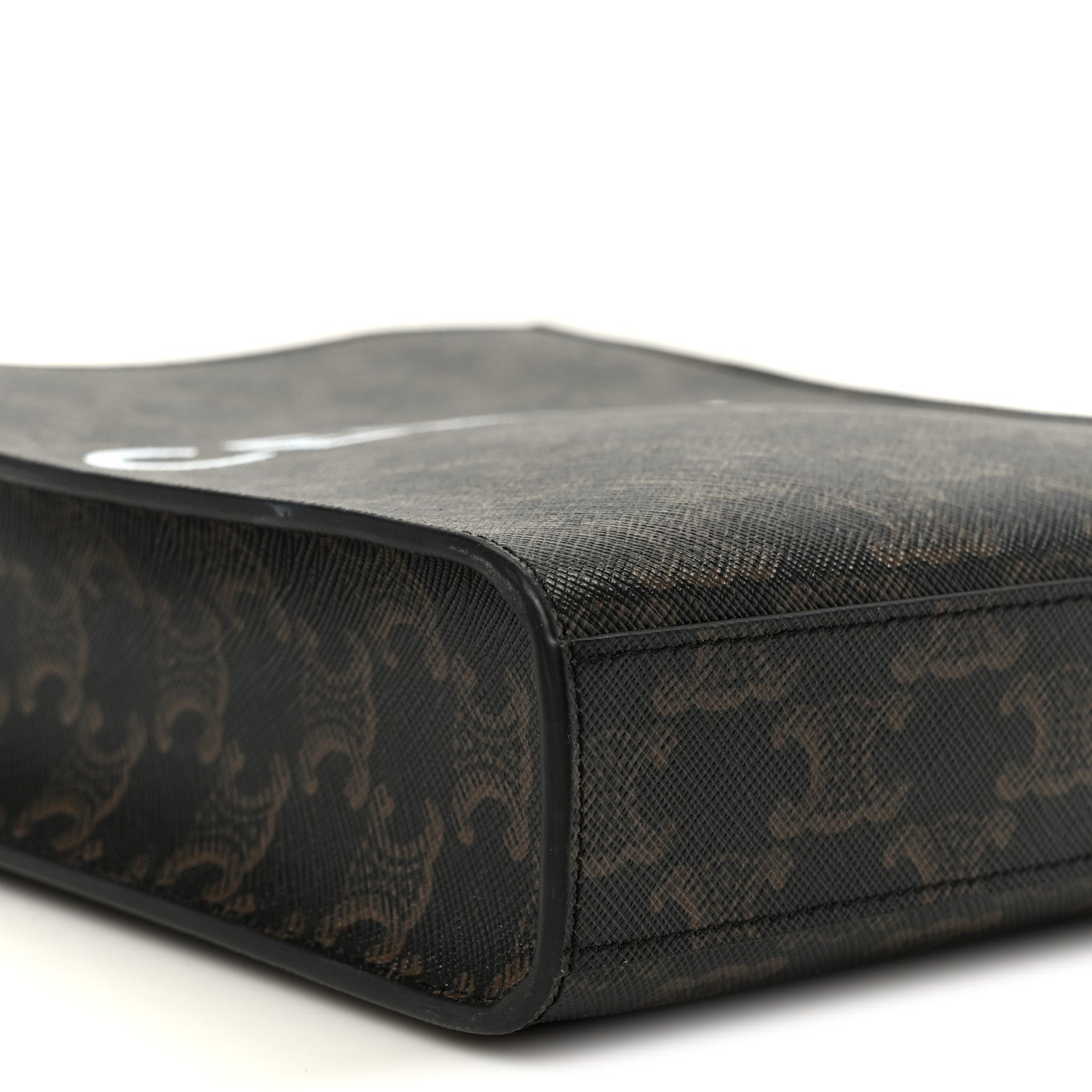 Celine Triomphe Canvas Calfskin Mini Vertical Cabas Tan 8 of 9