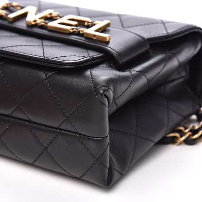 Chanel Calfskin Quilted Enchained Flap Black 9 of 13
