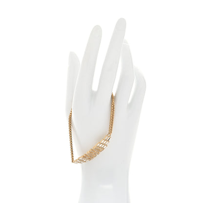 Christian Dior Crystal Metal Logo Bracelet Gold 2 of 6