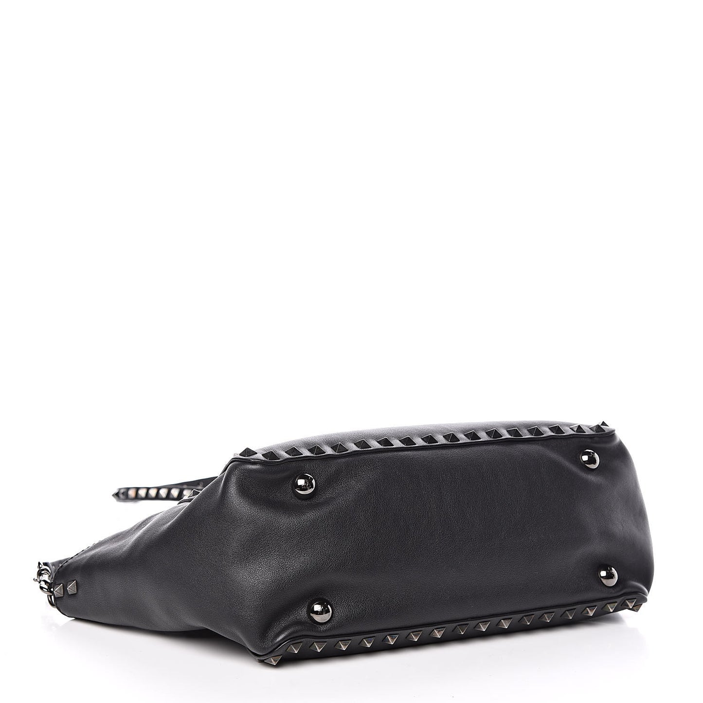 Vitello Small Rockstud Tote Black
