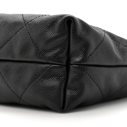 Chanel Shiny Caviar Quilted Small Chanel 22 So Black 9 of 10