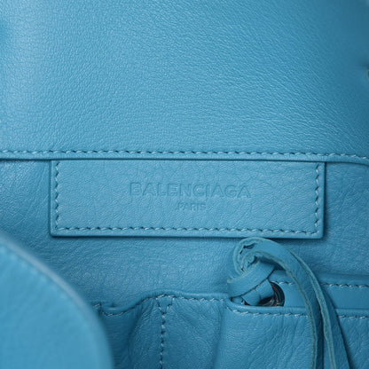 Balenciaga Supple Calfskin Papier A4 Zip Around Tote Bleu Caraibes 6 of 7