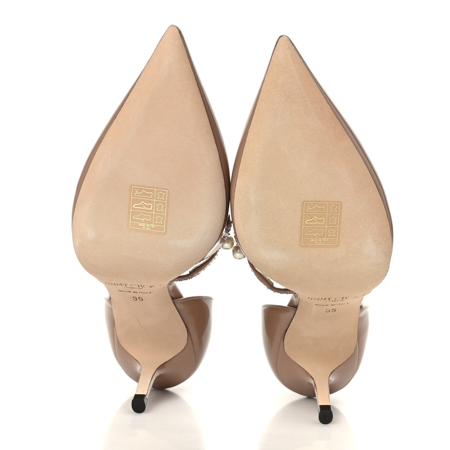 Patent Pearl Embellished Aurelie 65 Pumps 35 Ballet Pink