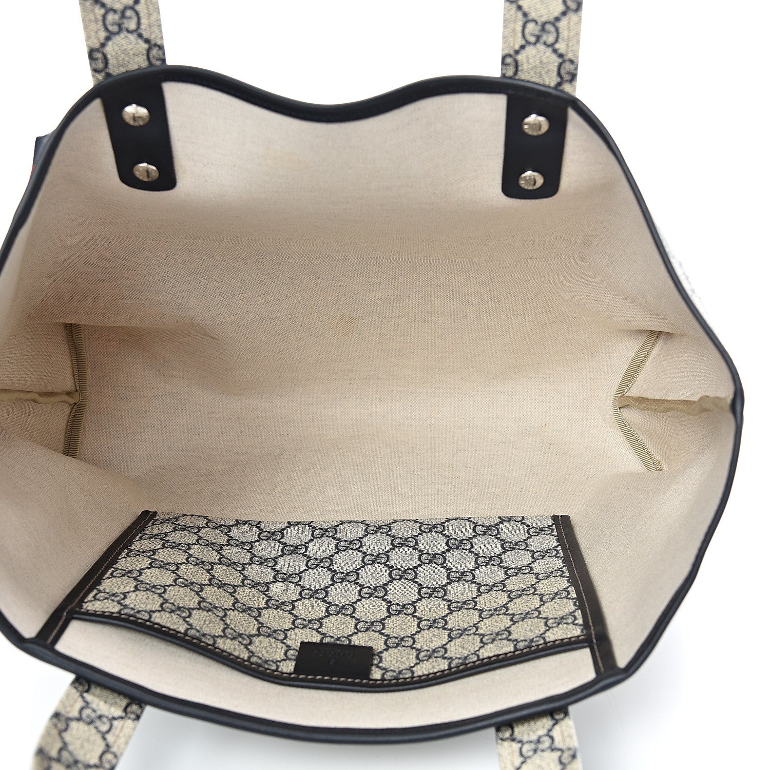Gucci GG Plus Monogram Medium Signature Web Loop Tote Navy 4 of 9