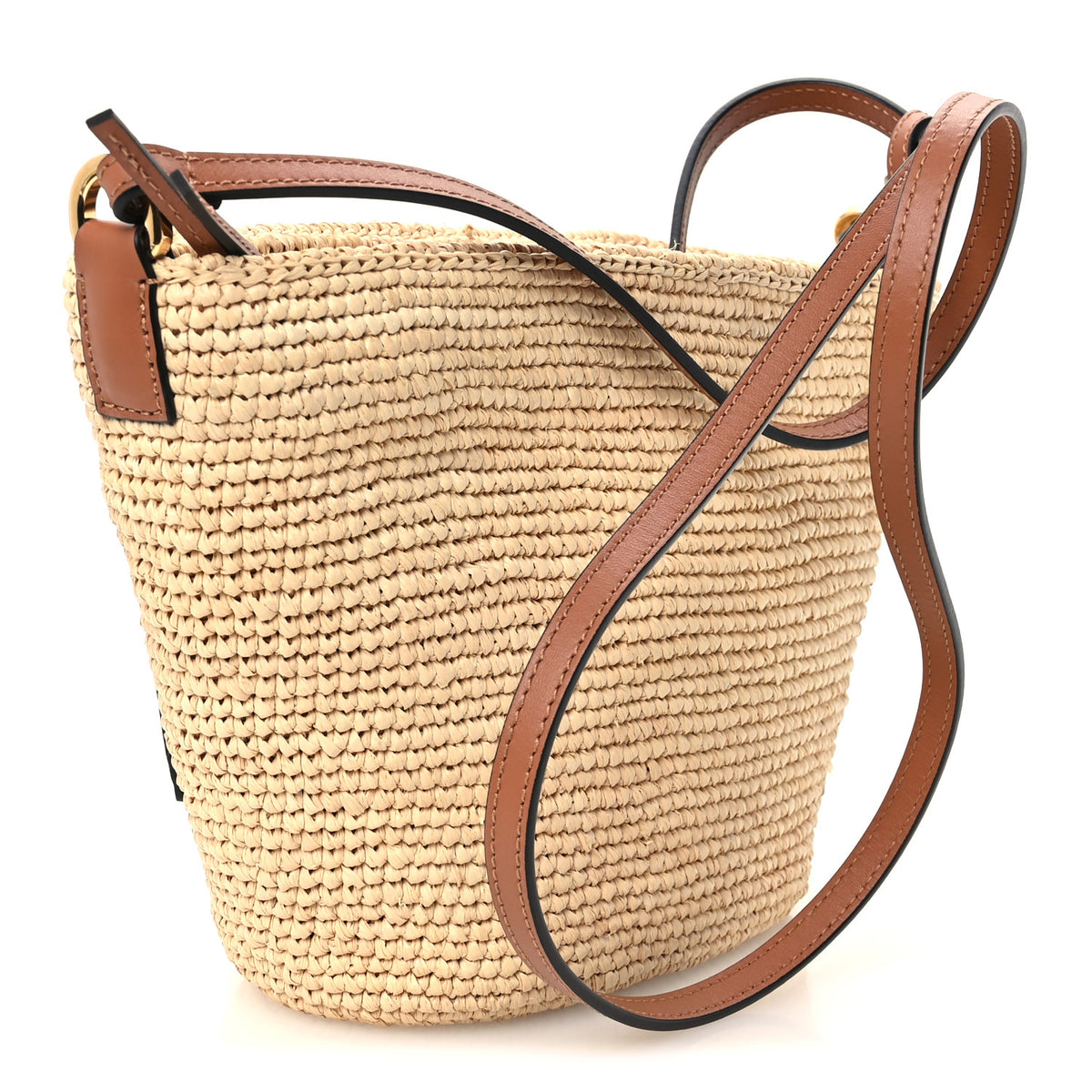 Calfskin Raffia Paulas Ibiza Pochette Bag Natural Tan