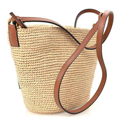 Loewe Calfskin Raffia Paulas Ibiza Pochette Bag Natural Tan 2 of 9