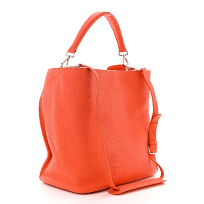 Fendi Cuoio Romano Selleria Large Anna Bucket Bag Arancio 3 of 10
